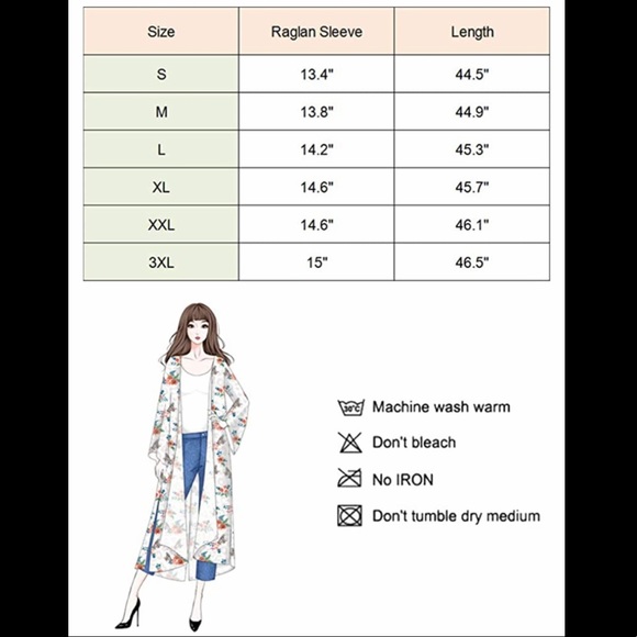 Restocked💥Emerald Green Printed Kimono Duster Coverup NEW - Picture 12 of 12